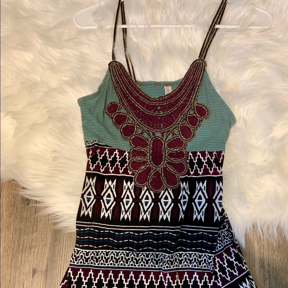Beautiful gold stitched embroidered camisole